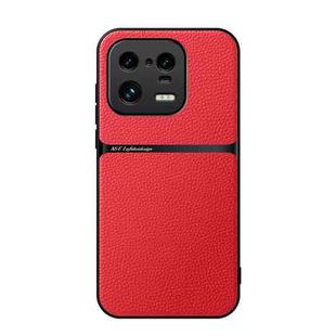 For Xiaomi 13 Pro Litchi Leather Magnetic Full Coverage Shockproof Phone Case(Red)