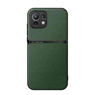 For Xiaomi Mi 11 Lite 4G / 5G Litchi Leather Magnetic Full Coverage Shockproof Phone Case(Green)