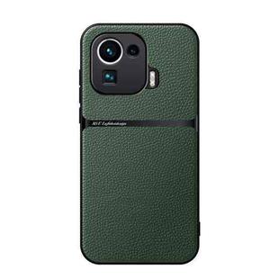 For Xiaomi Mi 11 Pro Litchi Leather Magnetic Full Coverage Shockproof Phone Case(Green)