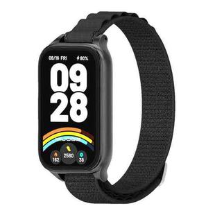 For Xiaomi Smart Band 9 Active / Redmi Band 3 Mijobs Metal Shell Nylon Watch Band(Black)