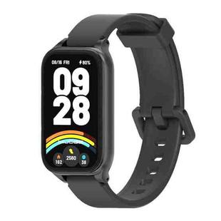 For Xiaomi Smart Band 9 Active / Redmi Band 3 Mijobs Metal Shell Silicone Watch Band(Black)