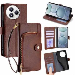 For Xiaomi Civi 5 Pro 5G Zipper Bag Leather Phone Case(Brown)