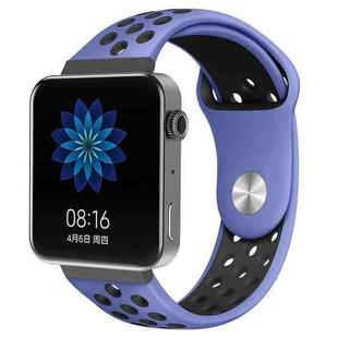 For Xiaomi Smart Watch Standard / Pride Version 18mm Two-color Silicone Watch Band(Blue Black)