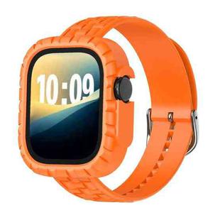 For Apple Watch 38 / 40 / 41 / 42mm TPU Case Integrated Watch Band(Orange)