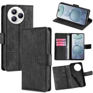 For Xiaomi Civi 5 Pro 5G Skin Feel Crocodile Magnetic Clasp Leather Phone Case(Black)