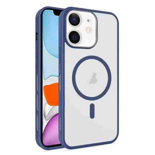 For iPhone 11 Frosted Translucent Side Ice Fog Cooling MagSafe Phone Case(Blue)