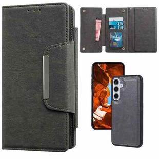 For Samsung Galaxy S25+ 5G Multifunctional 7-Card Wallet Leather Phone Case(Grey)