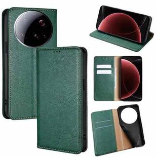 For Xiaomi 15 Ultra Gloss Oil Solid Color Magnetic Leather Phone Case(Green)