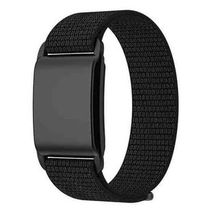 For WHOOP Fitness Tracker Nylon Sport Watch Band Wristband(Black+Black)