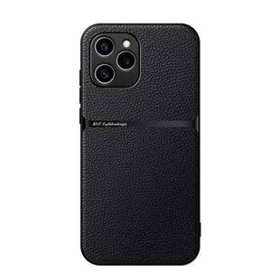 For Honor 60 SE Litchi Leather Magnetic Full Coverage Shockproof Phone Case(Black)