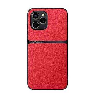 For Honor 60 SE Litchi Leather Magnetic Full Coverage Shockproof Phone Case(Red)