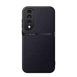 For Honor 70 Pro Litchi Leather Magnetic Full Coverage Shockproof Phone Case(Black)