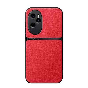 For Honor 100 Pro Litchi Leather Magnetic Full Coverage Shockproof Phone Case(Red)