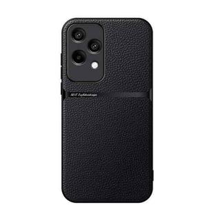 For Honor 200 Lite Global Litchi Leather Magnetic Full Coverage Shockproof Phone Case(Black)