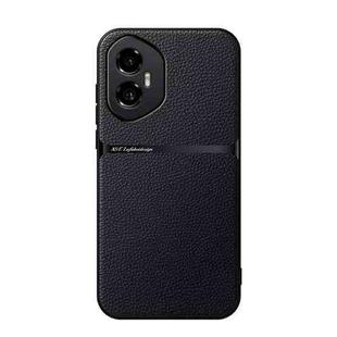 For Honor 300 Litchi Leather Magnetic Full Coverage Shockproof Phone Case(Black)