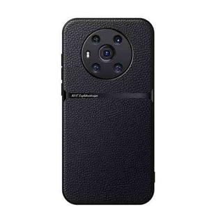 For Honor Magic3 Litchi Leather Magnetic Full Coverage Shockproof Phone Case(Black)