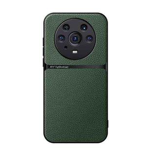 For Honor Magic3 Pro Litchi Leather Magnetic Full Coverage Shockproof Phone Case(Green)