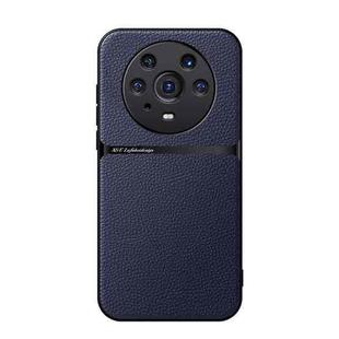 For Honor Magic3 Pro Litchi Leather Magnetic Full Coverage Shockproof Phone Case(Navy Blue)