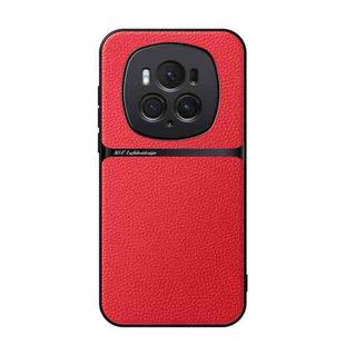 For Honor Magic6 Pro Litchi Leather Magnetic Full Coverage Shockproof Phone Case(Red)