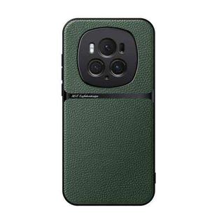 For Honor Magic6 Pro Litchi Leather Magnetic Full Coverage Shockproof Phone Case(Green)