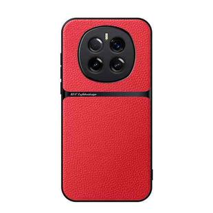 For Honor Magic7 Litchi Leather Magnetic Full Coverage Shockproof Phone Case(Red)