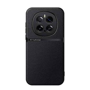 For Honor Magic7 Pro Litchi Leather Magnetic Full Coverage Shockproof Phone Case(Black)