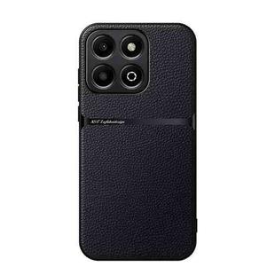 For Honor X6b Litchi Leather Magnetic Full Coverage Shockproof Phone Case(Black)