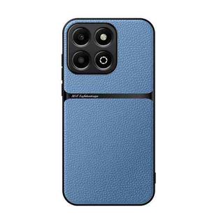 For Honor X6b Litchi Leather Magnetic Full Coverage Shockproof Phone Case(Blue)