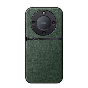 For Honor X9a Litchi Leather Magnetic Full Coverage Shockproof Phone Case(Green)