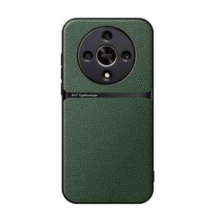 For Honor X9b Litchi Leather Magnetic Full Coverage Shockproof Phone Case(Green)