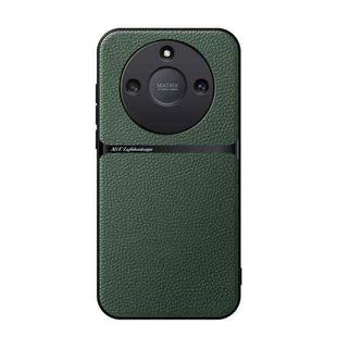 For Honor X50 Litchi Leather Magnetic Full Coverage Shockproof Phone Case(Green)