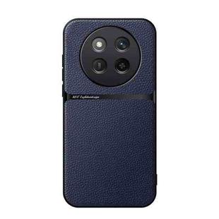 For Honor X60 Pro Litchi Leather Magnetic Full Coverage Shockproof Phone Case(Navy Blue)