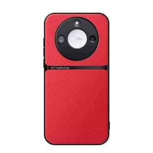 For Honor X60 Litchi Leather Magnetic Full Coverage Shockproof Phone Case(Red)