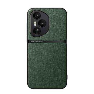 For Honor 400 Pro Global 160.8mm Litchi Leather Magnetic Full Coverage Shockproof Phone Case(Green)