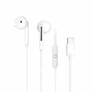 awei PC-7T Type-C Interface Mini Stereo In-Ear Wired Earphone, Length:1.2m(White)