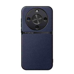 For Huawei Maimang 30 Litchi Leather Magnetic Full Coverage Shockproof Phone Case(Navy Blue)