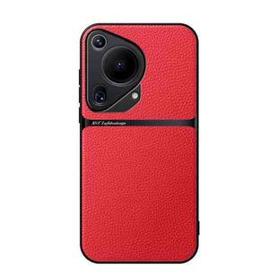 For Huawei Pura 70 Ultra Litchi Leather Magnetic Full Coverage Shockproof Phone Case(Red)