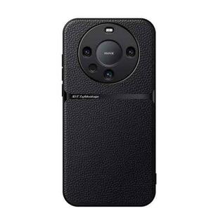 For Huawei Mate 60 Pro Litchi Leather Magnetic Full Coverage Shockproof Phone Case(Black)