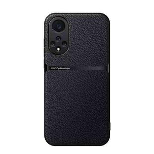 For Huawei nova 9 Litchi Leather Magnetic Full Coverage Shockproof Phone Case(Black)