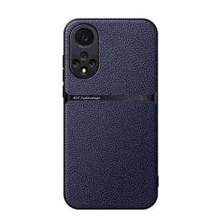 For Huawei nova 9 Litchi Leather Magnetic Full Coverage Shockproof Phone Case(Navy Blue)