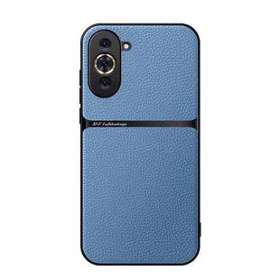 For Huawei nova 10 Litchi Leather Magnetic Full Coverage Shockproof Phone Case(Blue)