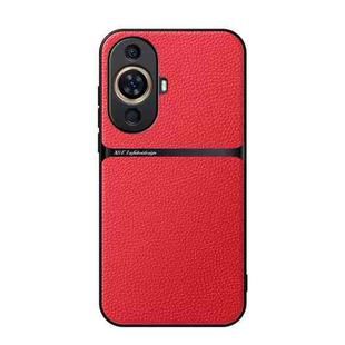 For Huawei nova 11 Pro Litchi Leather Magnetic Full Coverage Shockproof Phone Case(Red)