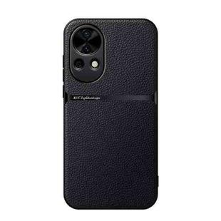 For Huawei nova 12 / nova 13 Litchi Leather Magnetic Full Coverage Shockproof Phone Case(Black)