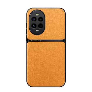 For Huawei nova 13 Pro Litchi Leather Magnetic Full Coverage Shockproof Phone Case(Yellow)