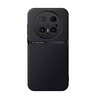 For Huawei Mate 70 Pro Litchi Leather Magnetic Full Coverage Shockproof Phone Case(Black)
