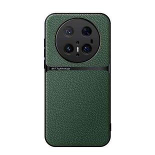 For Huawei Mate 70 Pro Litchi Leather Magnetic Full Coverage Shockproof Phone Case(Green)