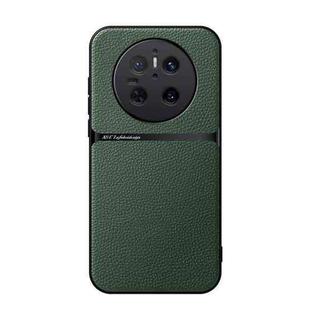 For Huawei Mate 70 Litchi Leather Magnetic Full Coverage Shockproof Phone Case(Green)