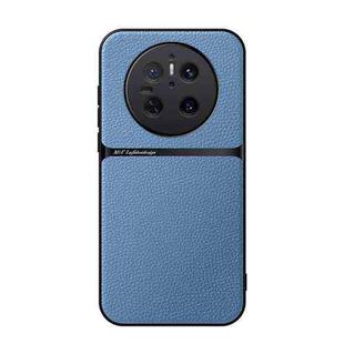 For Huawei Mate 70 Litchi Leather Magnetic Full Coverage Shockproof Phone Case(Blue)