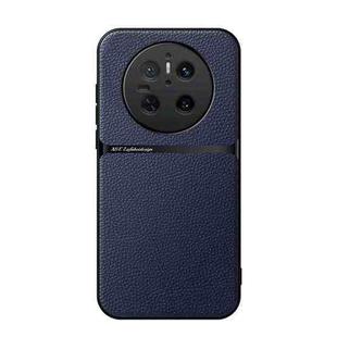 For Huawei Mate 70 Litchi Leather Magnetic Full Coverage Shockproof Phone Case(Navy Blue)