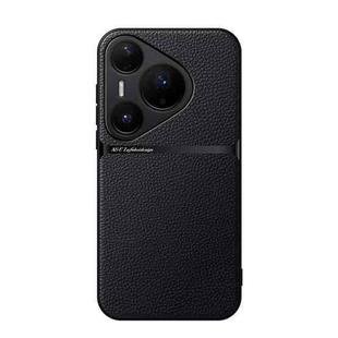 For Huawei Pura 80 Pro 5G Litchi Leather Magnetic Full Coverage Shockproof Phone Case(Black)